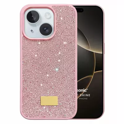 Microsonic Apple iPhone 15 Kılıf Cosmic Shine Pembe