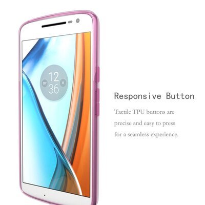 Microsonic Motorola Moto G4 Kılıf Transparent Soft Mavi