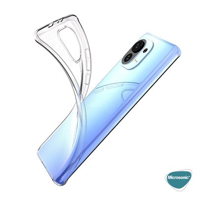 Microsonic Xiaomi Mi 11  Kılıf Transparent Soft Beyaz