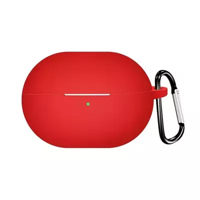 Microsonic Huawei FreeBuds Pro 4 Kılıf Askılı Mat Silikon Kırmızı