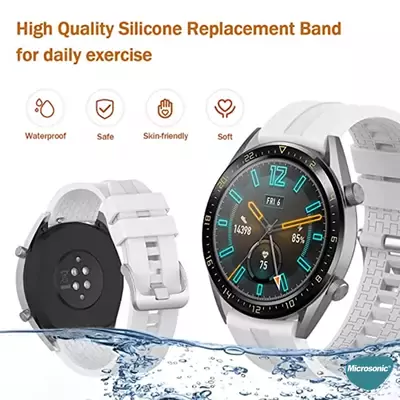 Microsonic Samsung Galaxy Watch 5 Pro 45mm Kordon, Silicone RapidBands Siyah