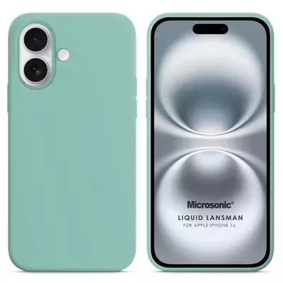 Microsonic Apple iPhone 16 Kılıf Liquid Lansman Silikon Su Yeşili