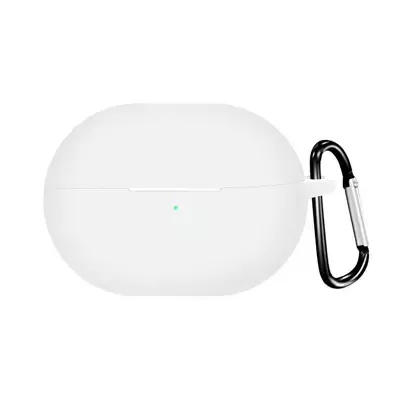 Microsonic Huawei FreeBuds Pro 4 Kılıf Askılı Mat Silikon Beyaz