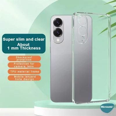 Microsonic Samsung Galaxy S25 Edge Kılıf Transparent Soft Şeffaf