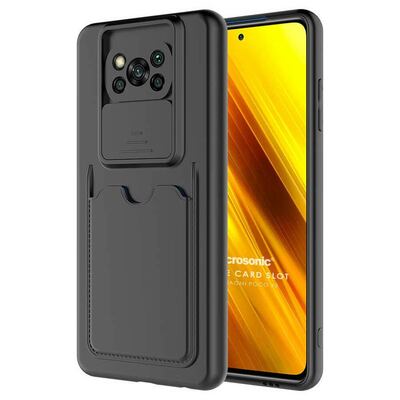 Microsonic Xiaomi Poco X3 Pro Kılıf Inside Card Slot Siyah