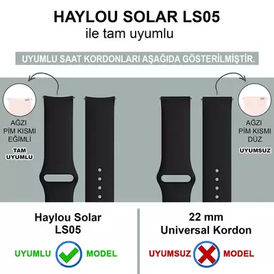 Microsonic Haylou Solar LS05 Silikon Kordon Lavanta Grisi