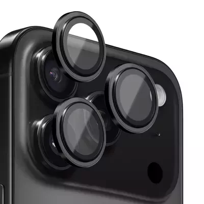 Microsonic Apple iPhone 17 Pro Max Tekli Kamera Lens Koruma Camı Siyah