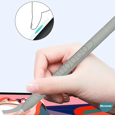 Microsonic Apple Pencil Pro Kılıf Mat Silikon Mavi