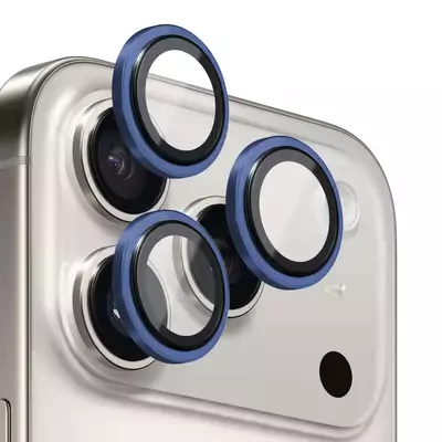 Microsonic Apple iPhone 17 Pro Max Tekli Kamera Lens Koruma Camı Lacivert