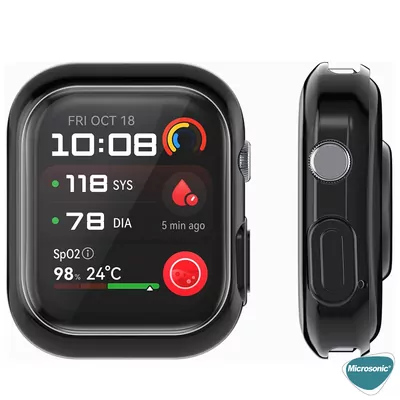 Microsonic Huawei Watch D2 Kılıf 360 Full Round Soft Silicone Siyah