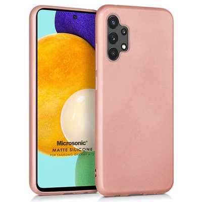 Microsonic Samsung Galaxy A72 Kılıf Matte Silicone Rose Gold