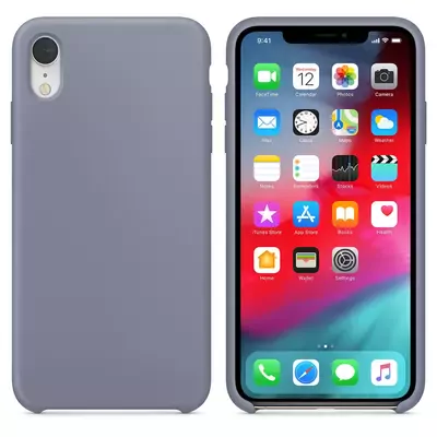 Microsonic Apple iPhone XR Kılıf Liquid Lansman Silikon Lavanta Grisi