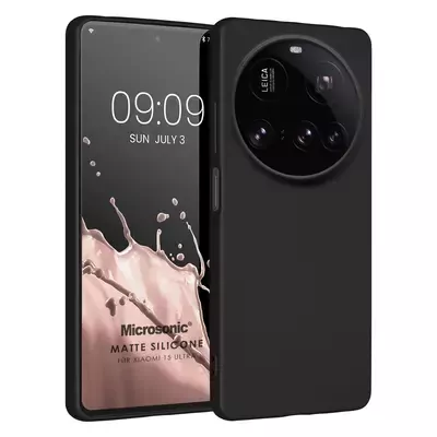 Microsonic Matte Silicone Xiaomi 15 Ultra Kılıf Siyah