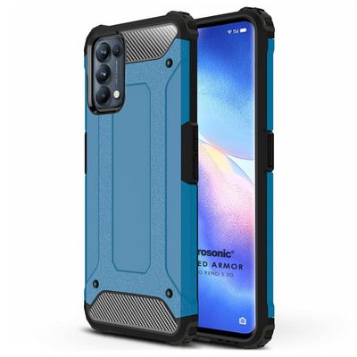 Microsonic  Oppo Reno 5 5G Kılıf Rugged Armor Mavi