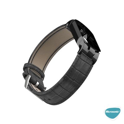 Microsonic Xiaomi Mi Band 6 Kordon Litchi Wrist Strap Kırmızı