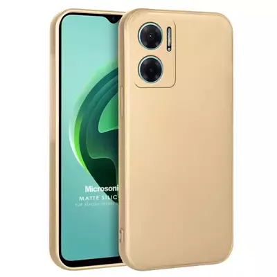 Microsonic Xiaomi Redmi Note 11E Kılıf Matte Silicone Gold