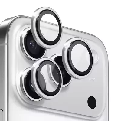 Microsonic Apple iPhone 17 Pro Max Tekli Kamera Lens Koruma Camı Gümüş