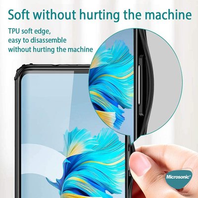 Microsonic Huawei Mate 40 Pro Kılıf Frosted Frame Lacivert