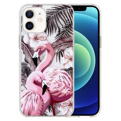 Microsonic iPhone 12 Mini Desenli Kılıf Flamingo