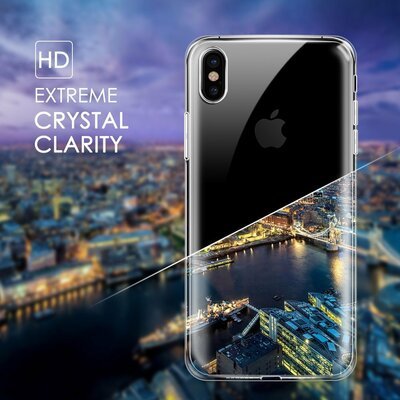 Caseup Apple iPhone X Kılıf Transparent Soft Beyaz