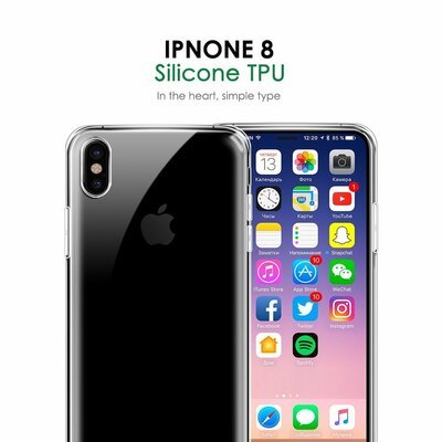 Caseup Apple iPhone X Kılıf Transparent Soft Beyaz