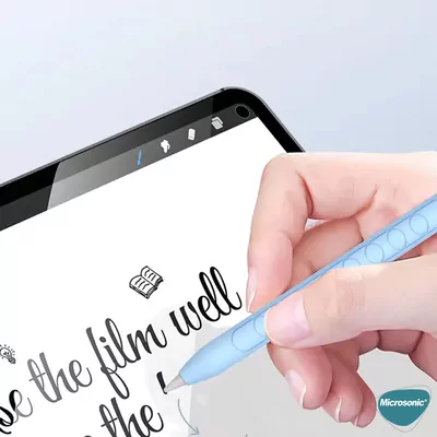 Microsonic Apple Pencil Pro Kılıf Mat Silikon Gri