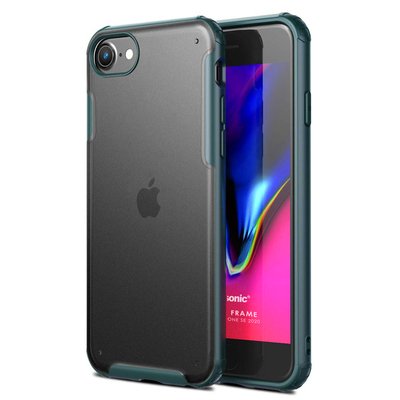 Microsonic Apple iPhone SE 2020 Kılıf Frosted Frame Yeşil