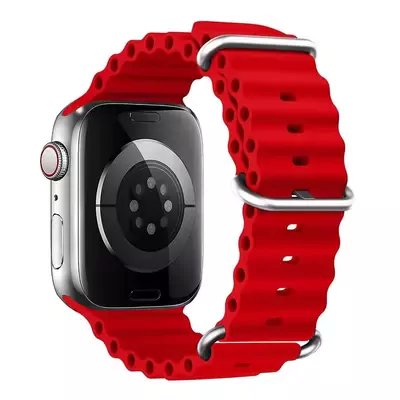 Microsonic Apple Watch Series 10 42mm Kordon Aqua Belt Kırmızı