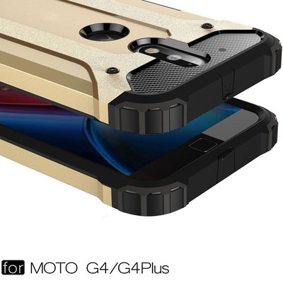 Microsonic Motorola Moto G4 Kılıf Rugged Armor Gümüş