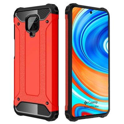 CaseUp Xiaomi Redmi Note 9 Pro Max Kılıf Tank Kırmızı