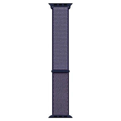 Microsonic Apple Watch Series 7 41mm Hasırlı Kordon Woven Sport Loop Lacivert