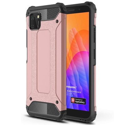 Microsonic Huawei Y5P Kılıf Rugged Armor Rose Gold