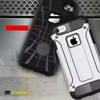 Microsonic Apple iPhone 8 Kılıf Rugged Armor Kırmızı