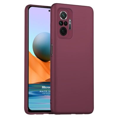 Microsonic Xiaomi Redmi Note 10 Pro Max Kılıf Matte Silicone Mor