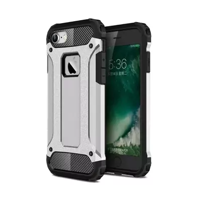 Microsonic Apple iPhone 8 Kılıf Rugged Armor Gümüş