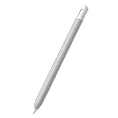 Microsonic Apple Pencil Pro Kılıf Mat Silikon Beyaz Gri