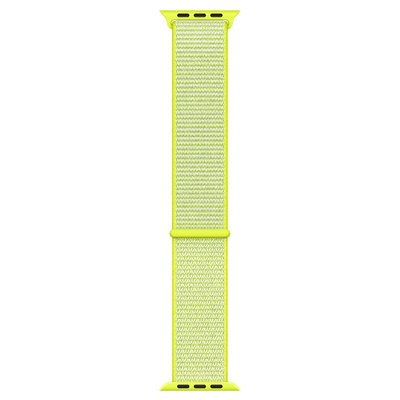 Microsonic Apple Watch Series 7 41mm Hasırlı Kordon Woven Sport Loop Sarı