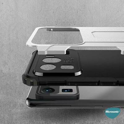 Microsonic Xiaomi Mi 11 Ultra Kılıf Rugged Armor Kırmızı