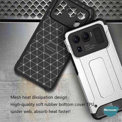 Microsonic Xiaomi Mi 11 Ultra Kılıf Rugged Armor Kırmızı