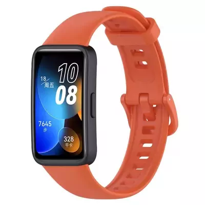 Microsonic Huawei Band 8 Kordon, Silicone Sport Band Turuncu