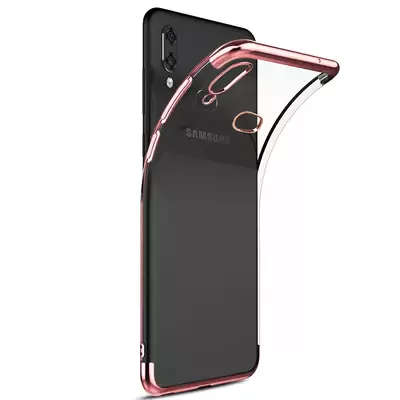 Microsonic Samsung Galaxy A10s Kılıf Skyfall Transparent Clear Rose Gold