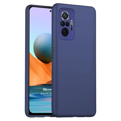 Microsonic Xiaomi Redmi Note 10 Pro Max Kılıf Matte Silicone Lacivert