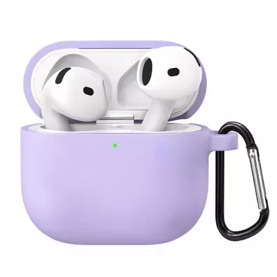 Microsonic Airpods 4.Nesil / ANC Liquid Silicone Lansman Lila