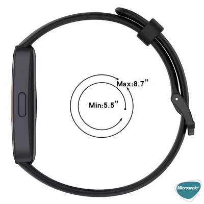 Microsonic Huawei Band 8 Kordon, Silicone Sport Band Siyah