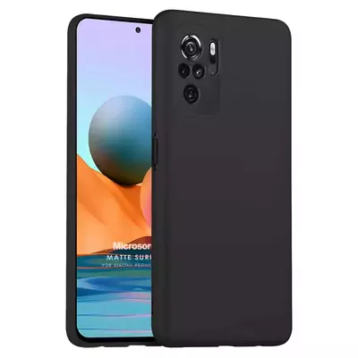 Microsonic Xiaomi Poco M5s Kılıf Matte Silicone Siyah