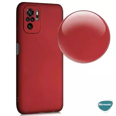 Microsonic Xiaomi Poco M5s Kılıf Matte Silicone Siyah