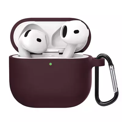 Microsonic Airpods 4.Nesil / ANC Liquid Silicone Lansman Bordo