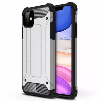 Microsonic Apple iPhone 11 (6.1'') Kılıf Rugged Armor Gümüş