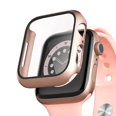 Microsonic Apple Watch Series 10 42mm Kılıf Matte Premium Slim WatchBand Rose Gold