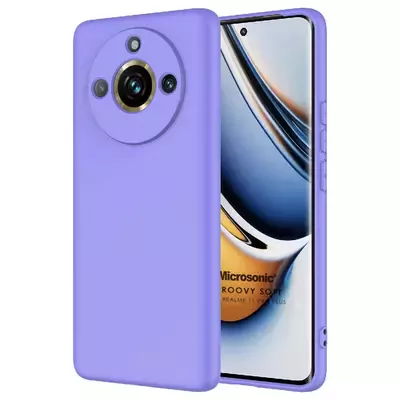 Microsonic Realme 11 Pro+ Kılıf Groovy Soft Lila